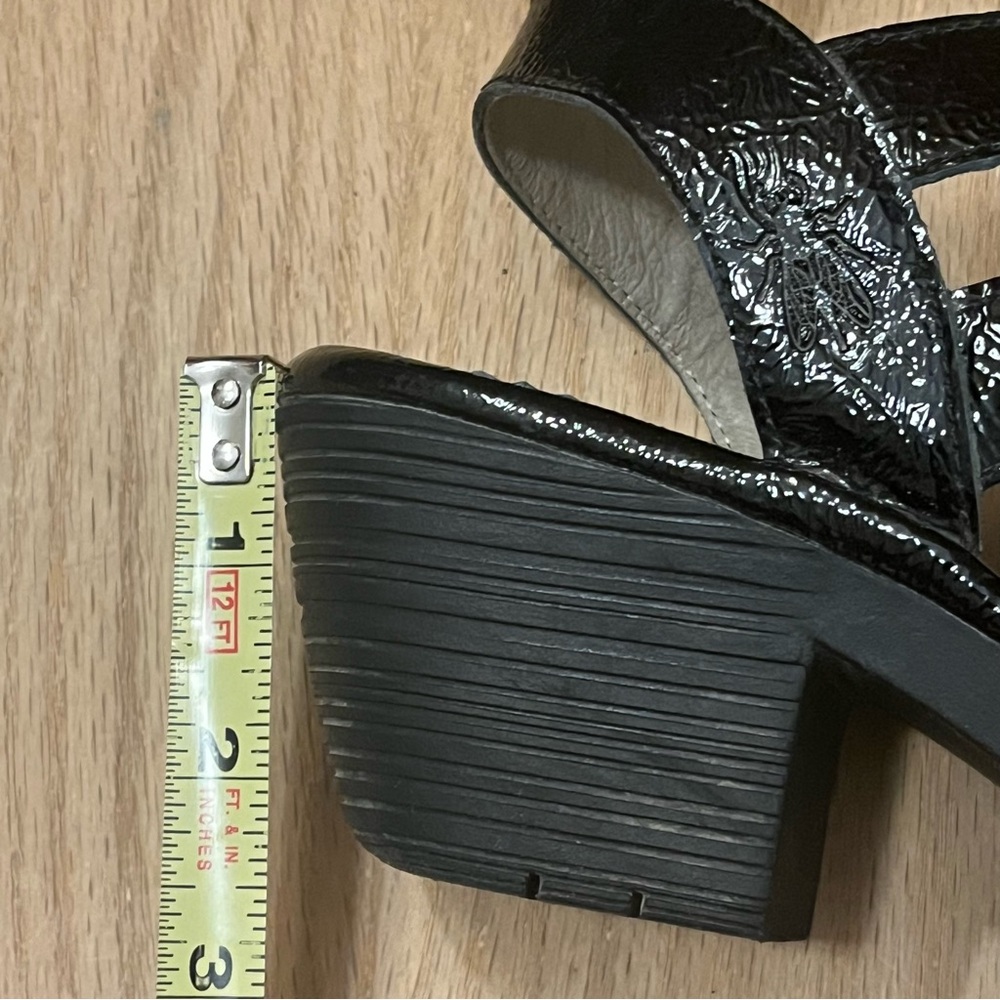 Fly London Woze Patent Leather Multi-Strap Heeled Sandals in Black - Picture 8 of 9